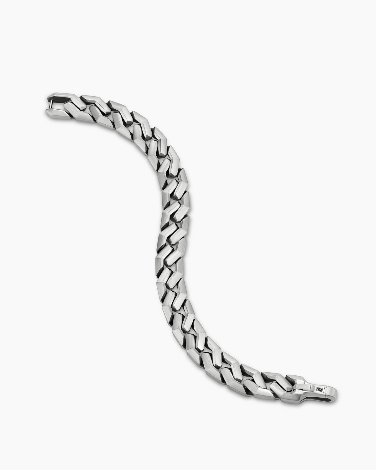 David Yurman Men's Curb Chain Angular Link Bracelet in Sterling Silver, 11mm David Yurman Men’s