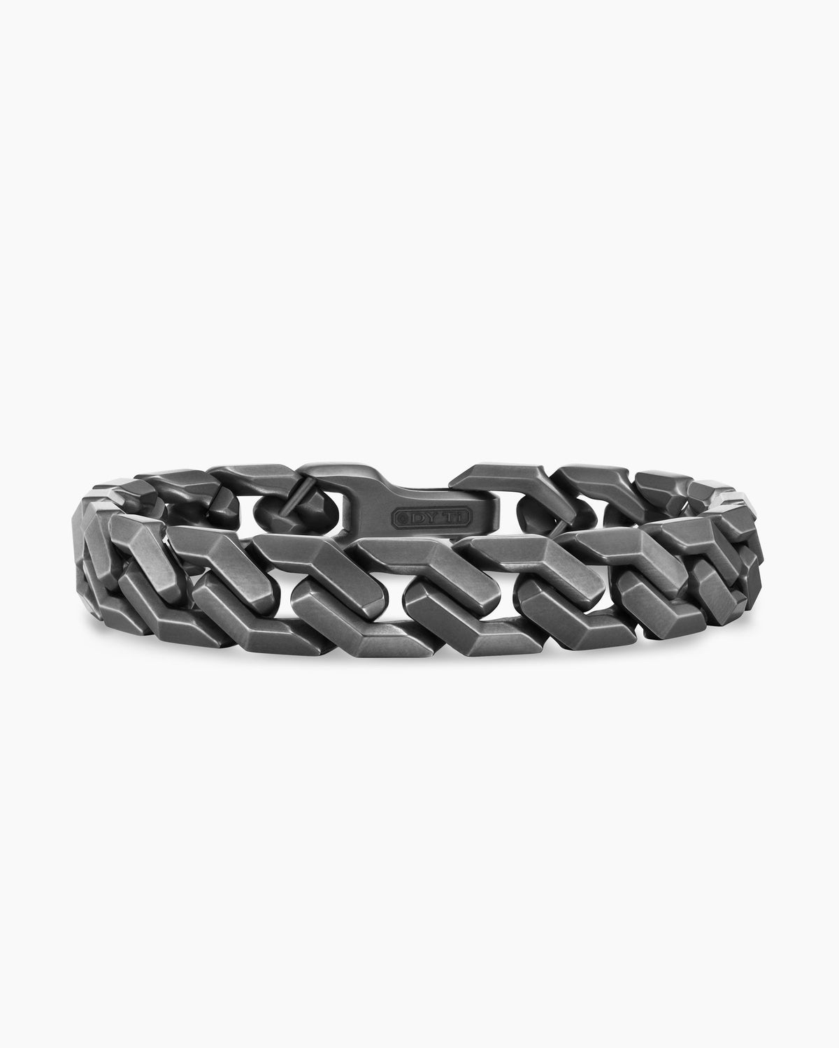 David Yurman Men's Curb Chain Angular Link Bracelet in Anthracite Titanium, 11mm David Yurman Men’s