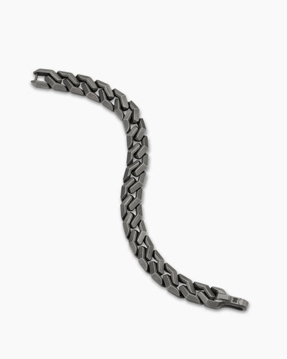 David Yurman Men's Curb Chain Angular Link Bracelet in Anthracite Titanium, 11mm David Yurman Men’s