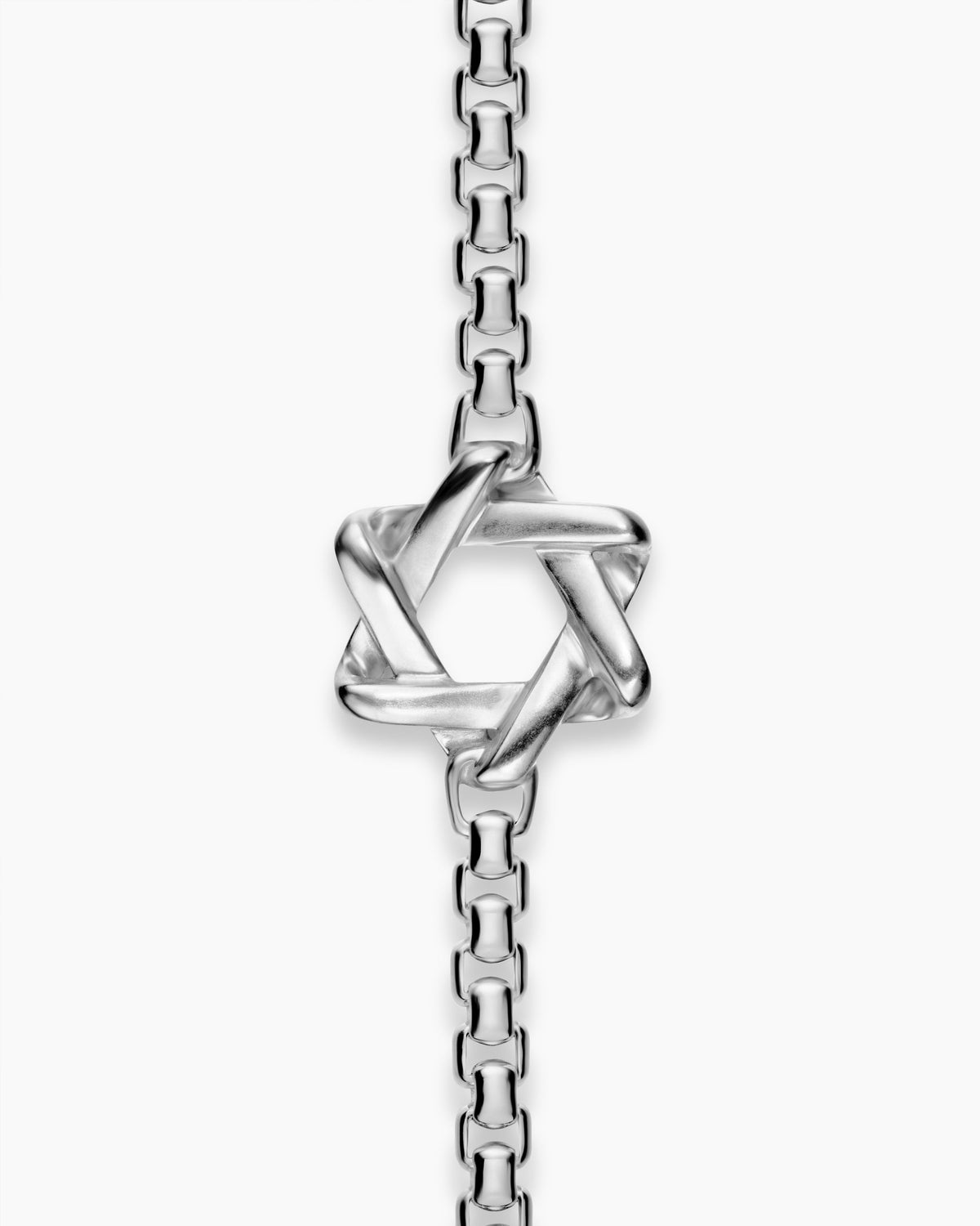 David Yurman Mens Star of David Station Bracelet in Sterling Silver, 3.6mm David Yurman Men’s
