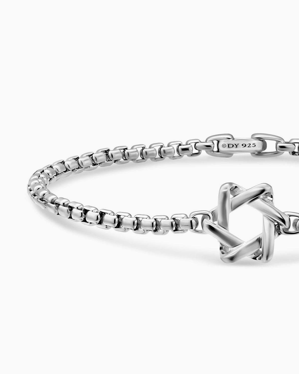 David Yurman Mens Star of David Station Bracelet in Sterling Silver, 3.6mm David Yurman Men’s