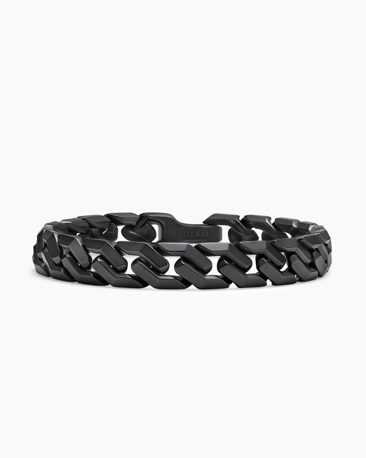 David Yurman Men's Curb Chain Angular Link Bracelet in Black Titanium, 11mm David Yurman Men’s