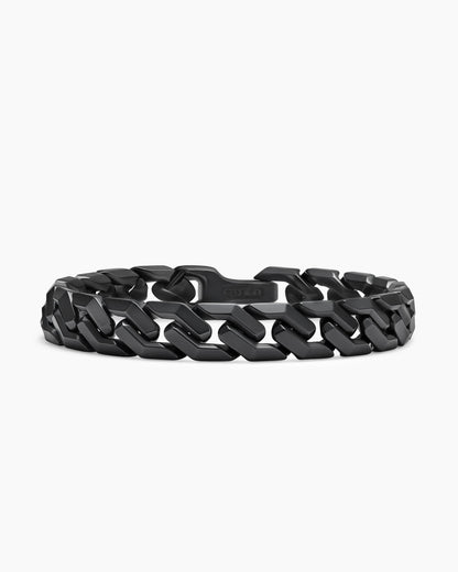 David Yurman Men's Curb Chain Angular Link Bracelet in Black Titanium, 11mm David Yurman Men’s