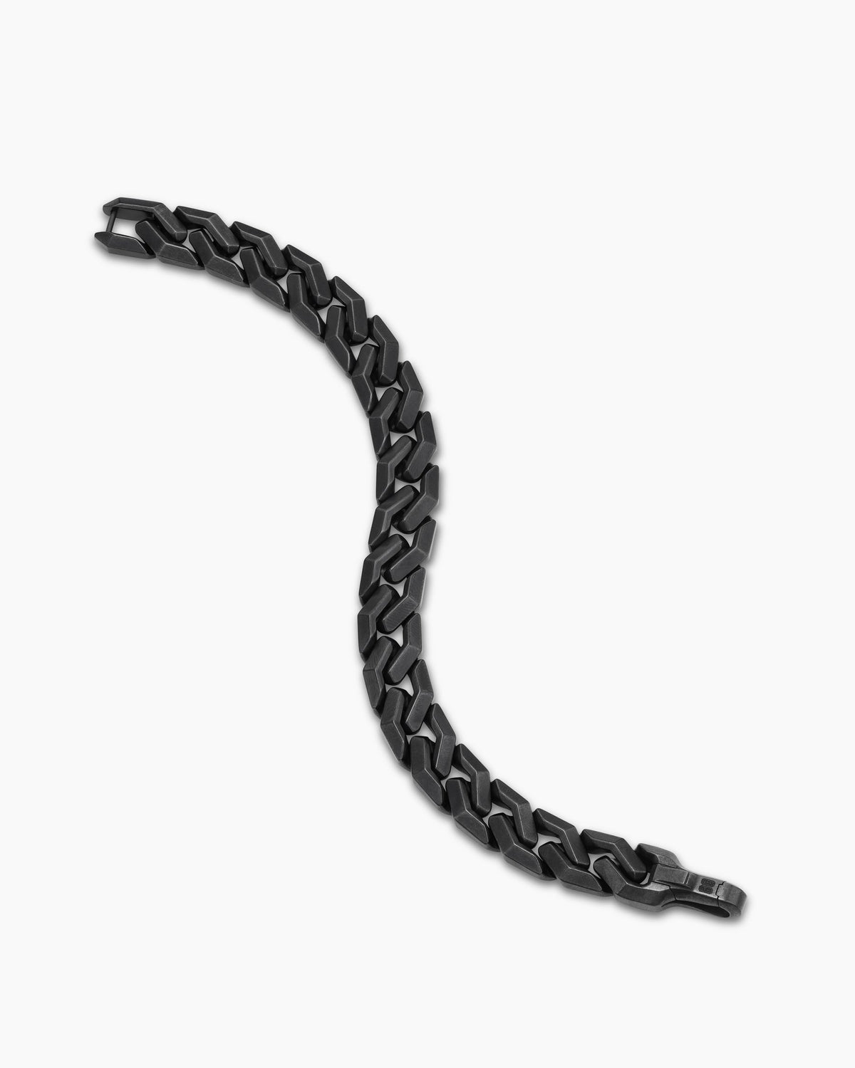 David Yurman Men's Curb Chain Angular Link Bracelet in Black Titanium, 11mm David Yurman Men’s