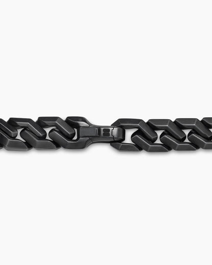 David Yurman Men's Curb Chain Angular Link Bracelet in Black Titanium, 11mm David Yurman Men’s