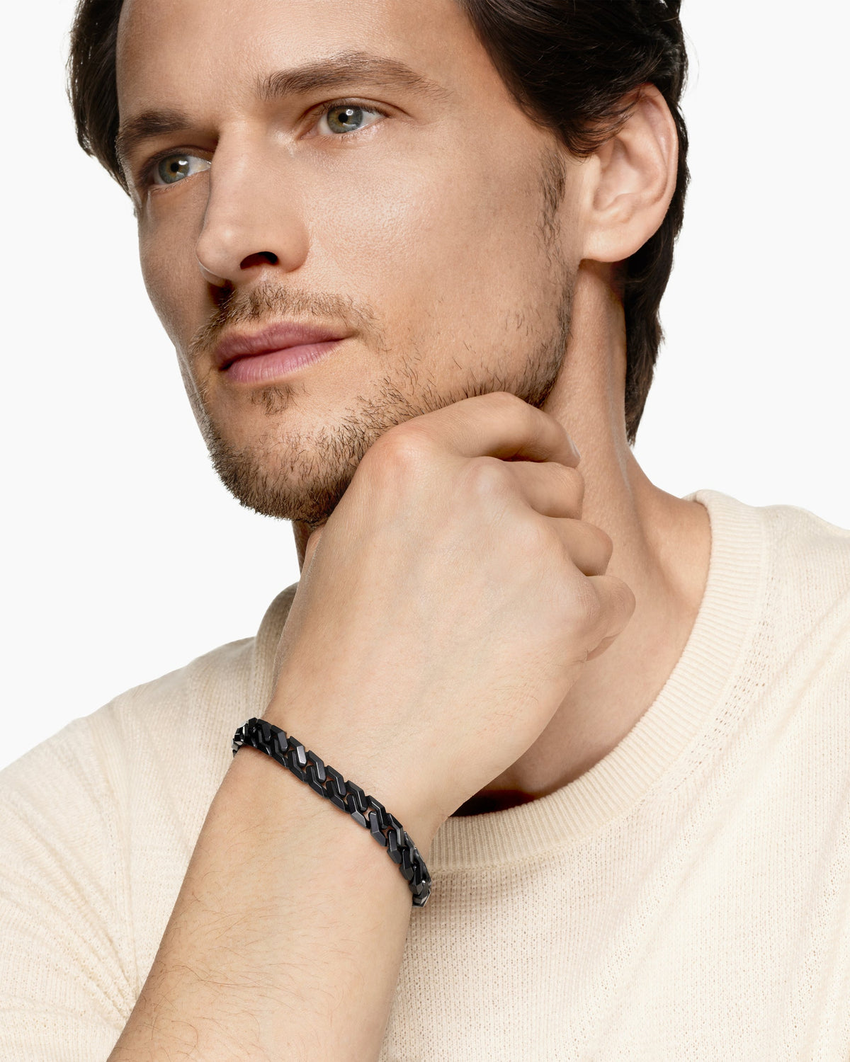 David Yurman Curb Chain Angular Link Bracelet David Yurman Men’s