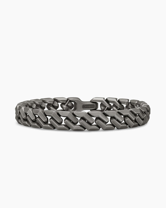 David Yurman Men's Angular Curb Chain Bracelet in Anthracite Titanium, 8.7mm David Yurman Men’s