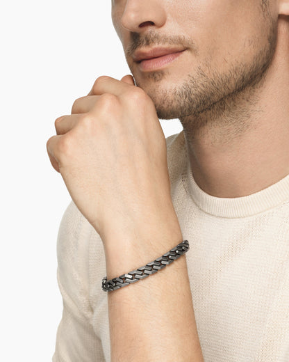 David Yurman Men's Angular Curb Chain Bracelet in Anthracite Titanium, 8.7mm David Yurman Men’s