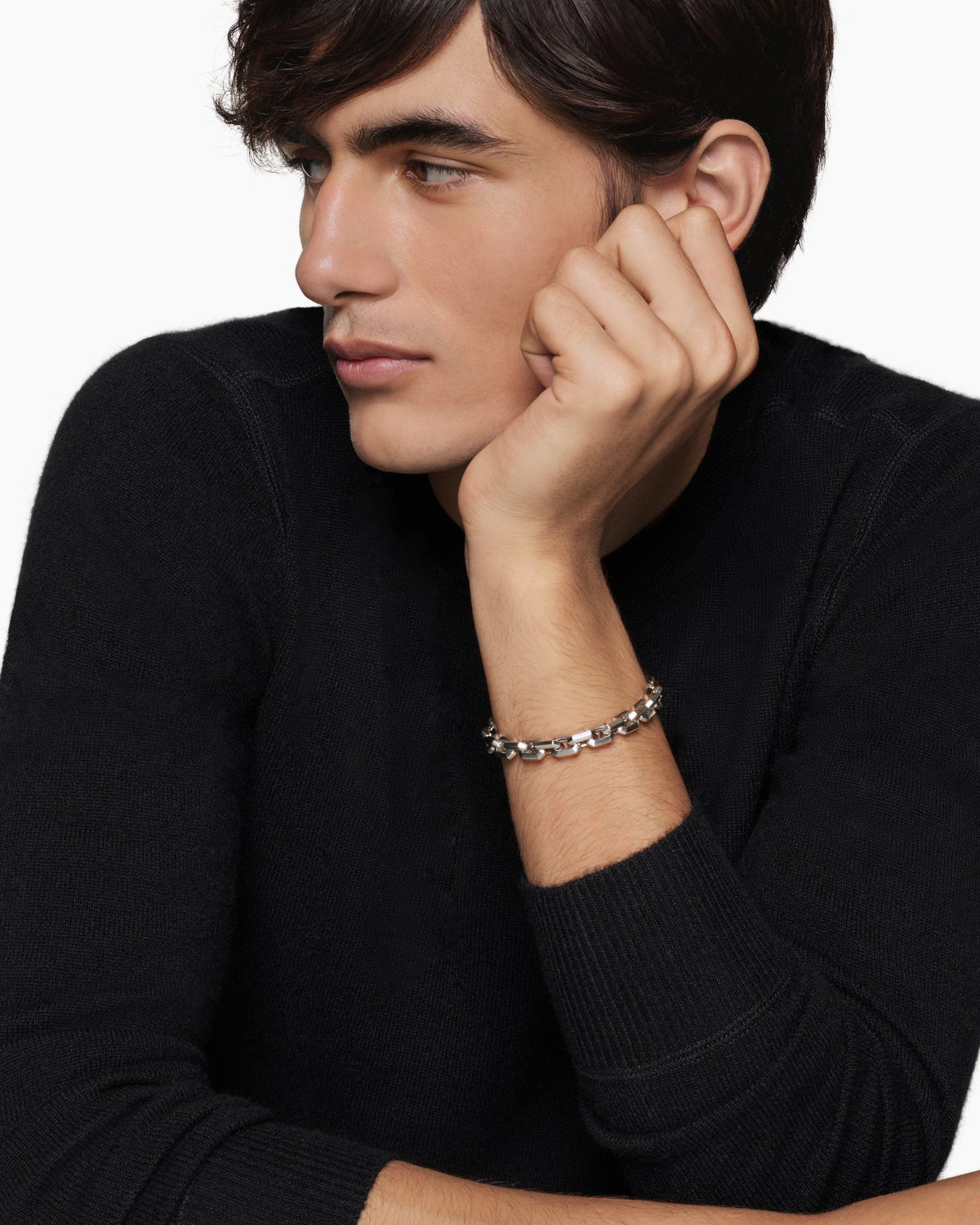 David Yurman Mens Streamline® Heirloom Chain Link Bracelet in Platinum, 7.5mm David Yurman Men’s