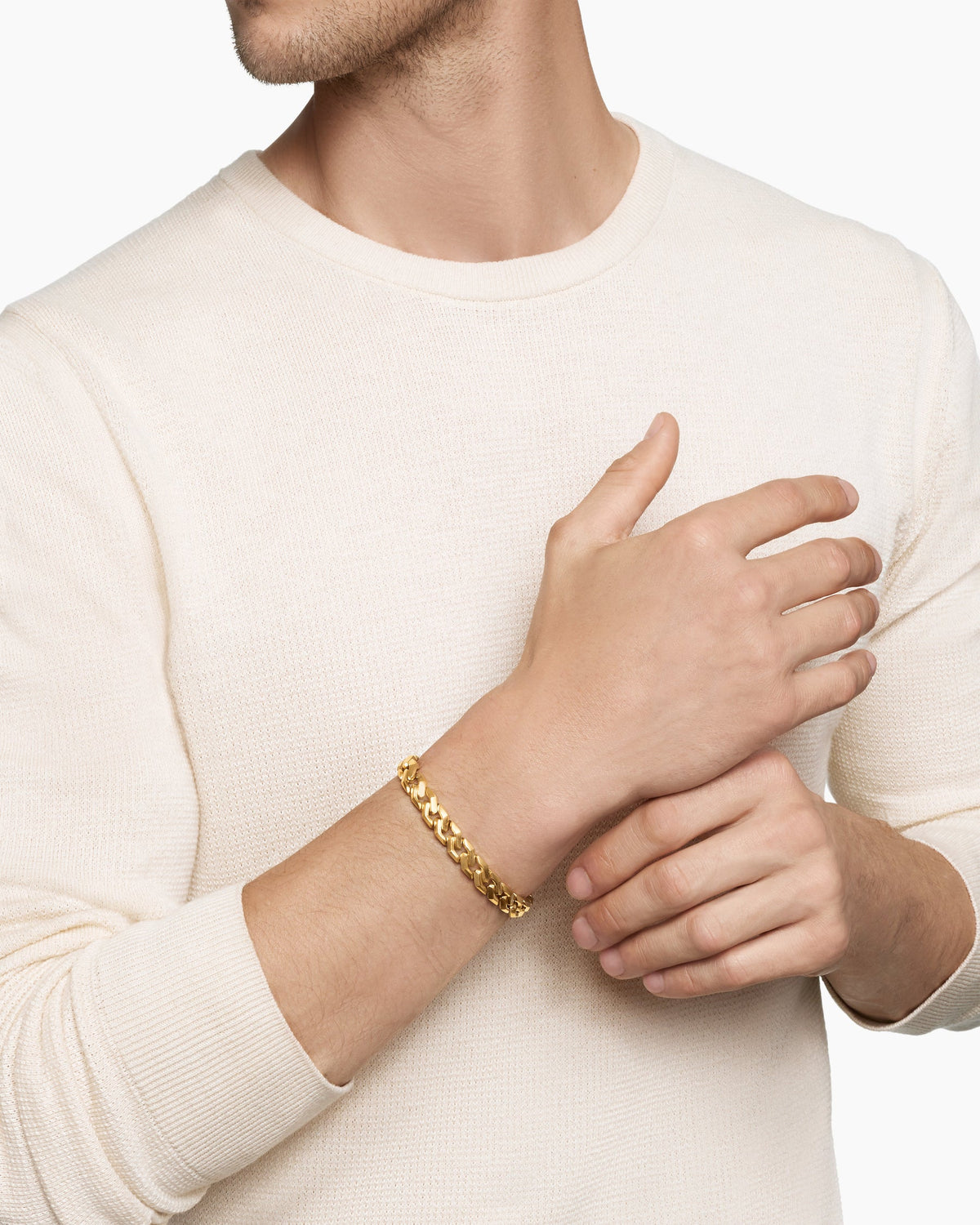 David Yurman Curb Chain Angular Link Bracelet David Yurman Men’s