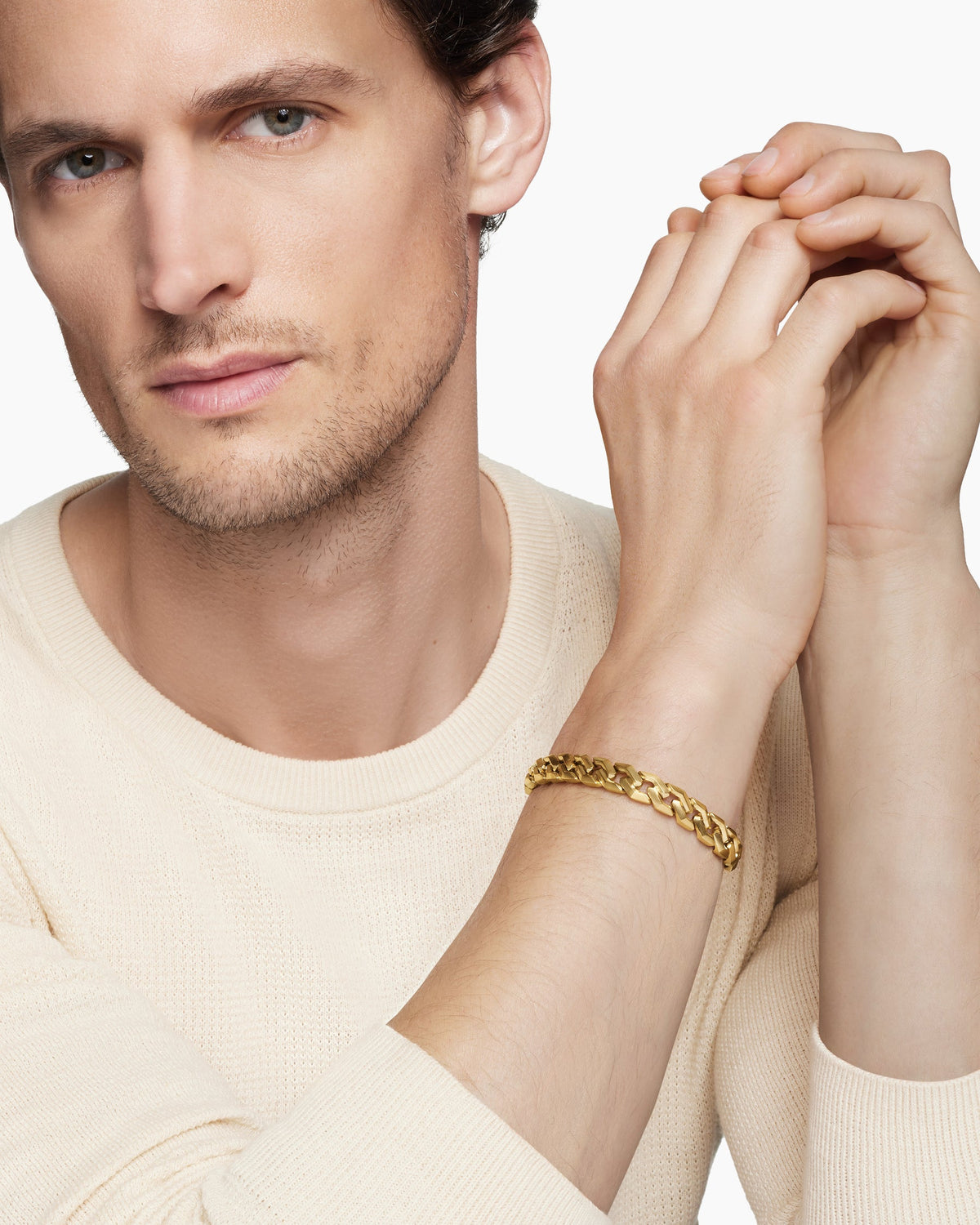 David Yurman Curb Chain Angular Link Bracelet David Yurman Men’s