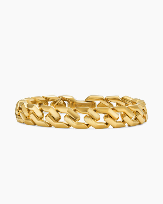 David Yurman Men's Curb Chain Angular Link Bracelet in 18K Yellow Gold, 11mm David Yurman Men’s