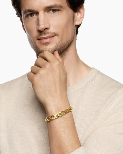 David Yurman Men's Curb Chain Angular Link Bracelet in 18K Yellow Gold, 11mm David Yurman Men’s