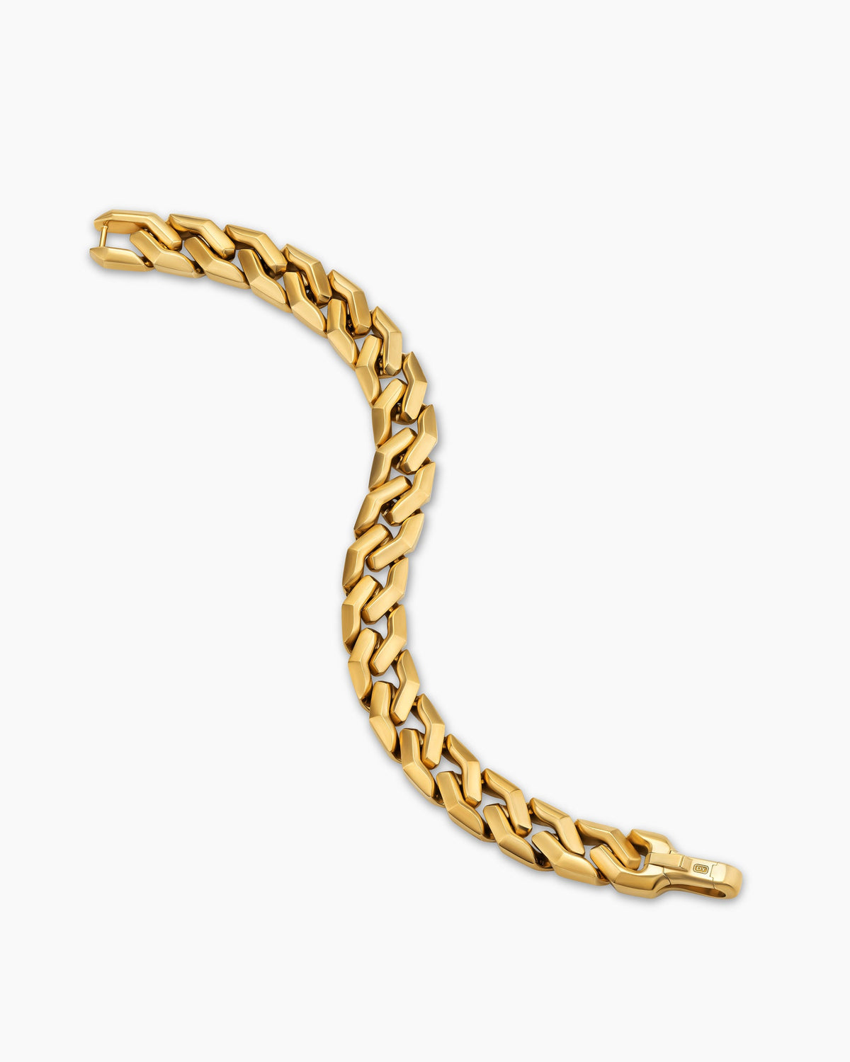 David Yurman Men's Curb Chain Angular Link Bracelet in 18K Yellow Gold, 11mm David Yurman Men’s