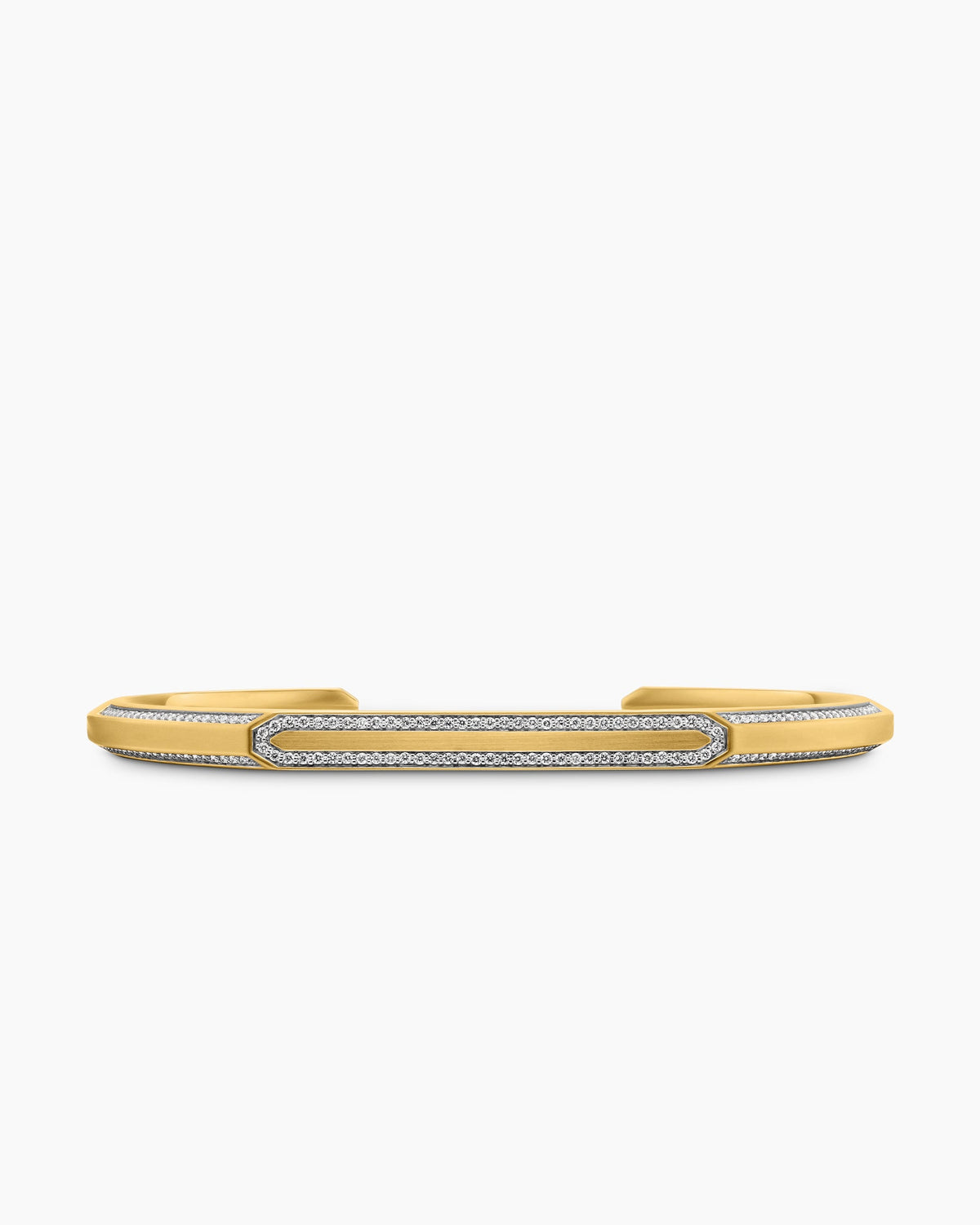David Yurman Mens Streamline® Cuff Bracelet in 18K Yellow Gold with Diamonds, 5.5mm David Yurman Men’s