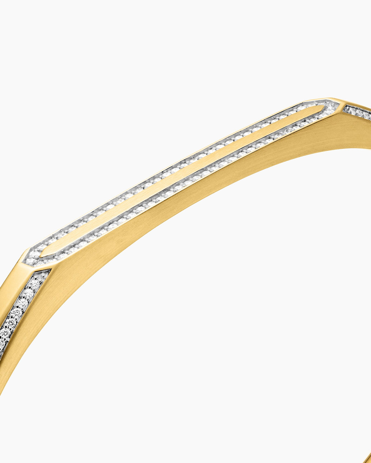 David Yurman Mens Streamline® Cuff Bracelet in 18K Yellow Gold with Diamonds, 5.5mm David Yurman Men’s
