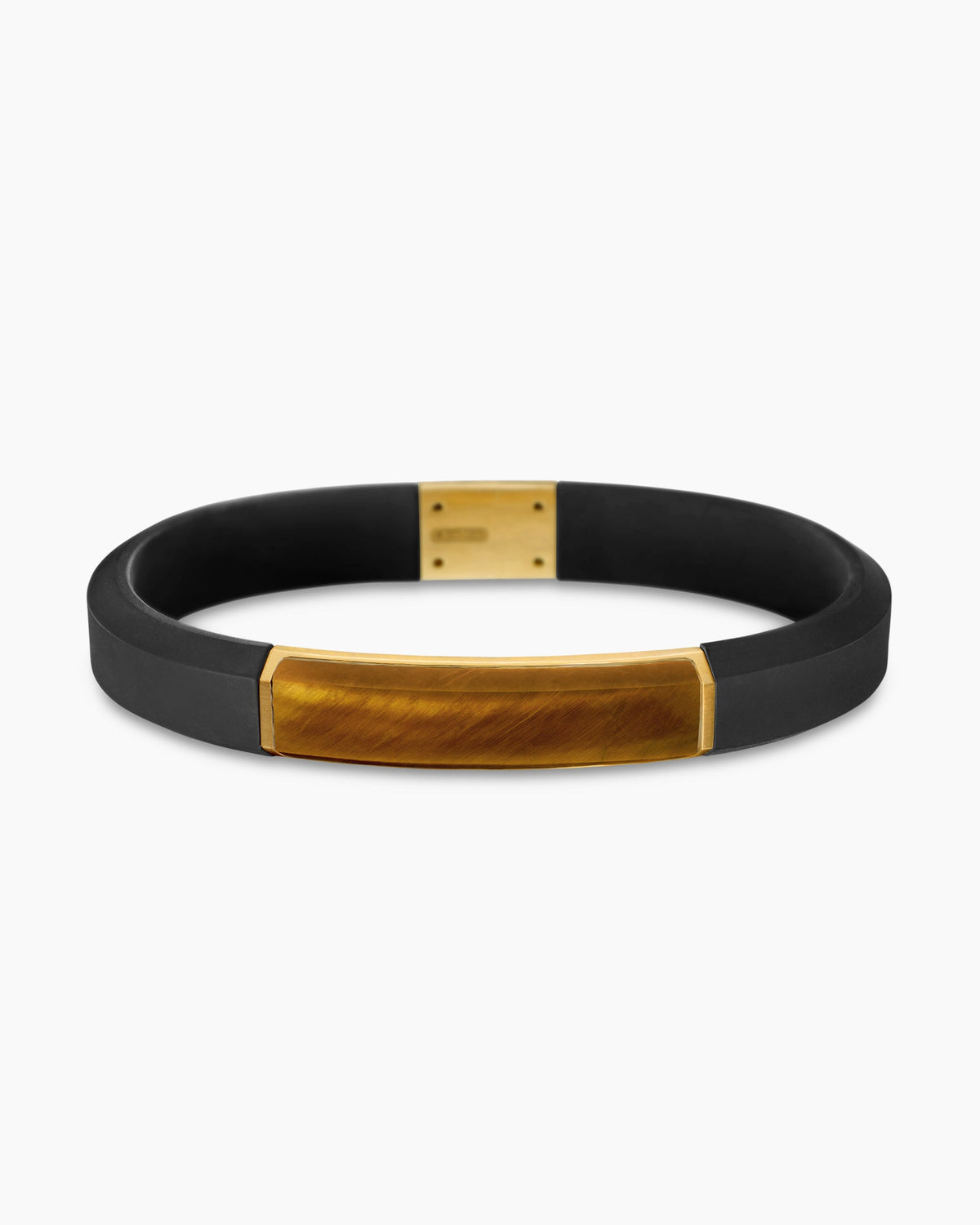 David Yurman Mens Streamline ID Rubber Bracelet with 18K Yellow Gold, 10mm David Yurman Men’s
