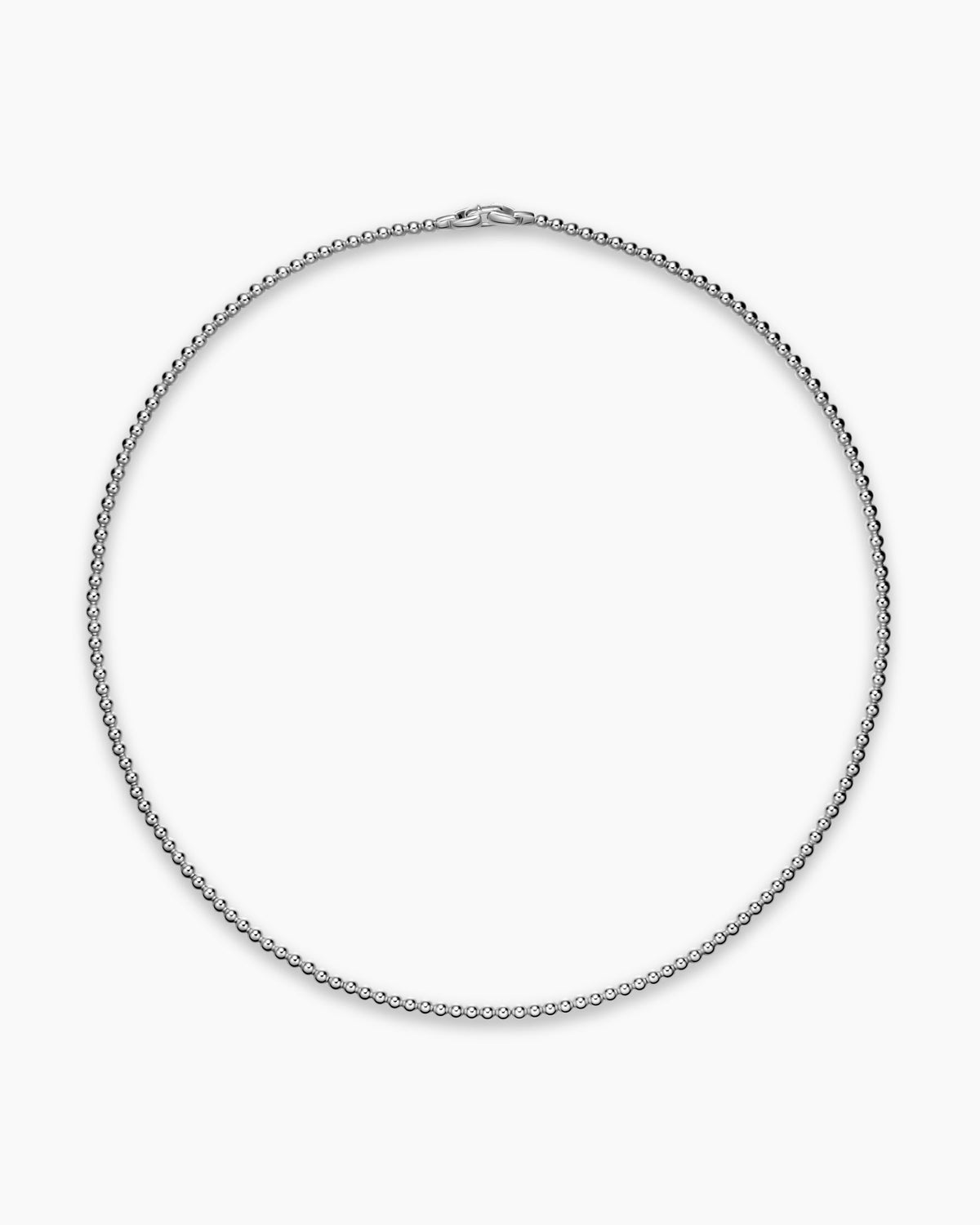 David Yurman Mens Spiritual Beads Metal Bead Necklace in Sterling Silver, 4mm David Yurman Men’s