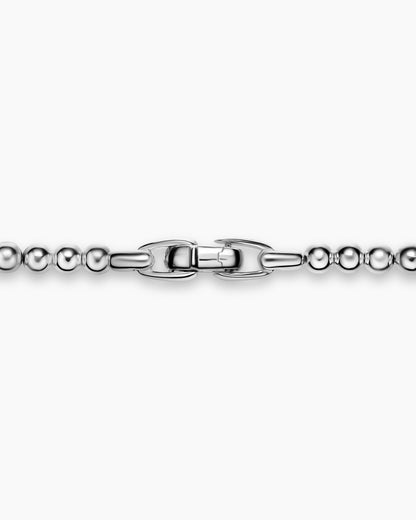 David Yurman Mens Spiritual Beads Metal Bead Necklace in Sterling Silver, 4mm David Yurman Men’s