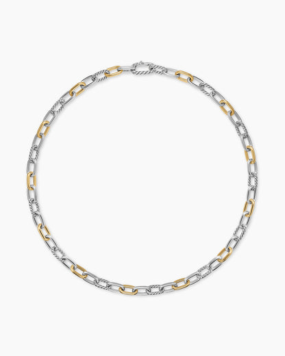 David Yurman Mens DY Madison Chain Necklace in Sterling Silver with 18K Yellow Gold, 8.5mm David Yurman Men’s