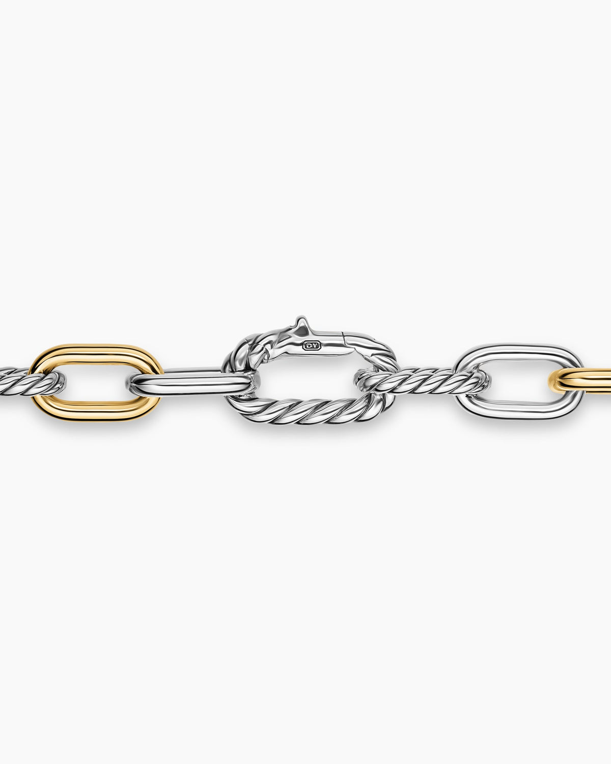 David Yurman Mens DY Madison Chain Necklace in Sterling Silver with 18K Yellow Gold, 8.5mm David Yurman Men’s