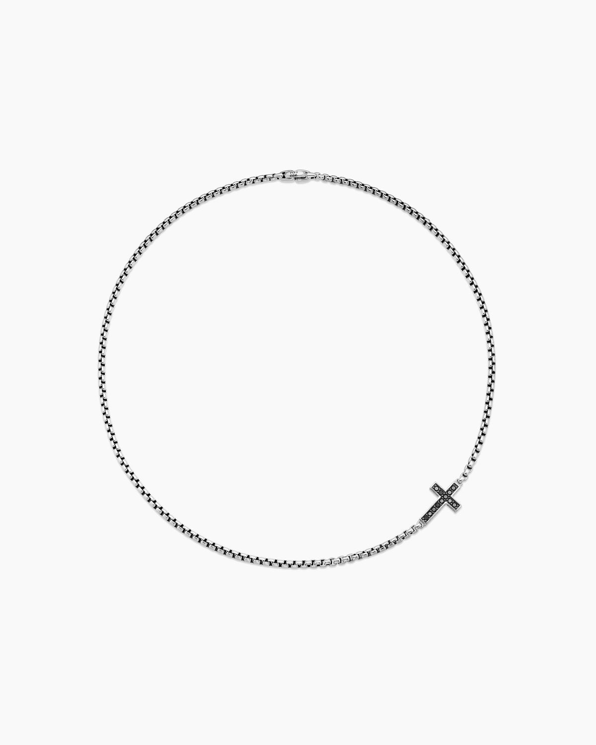 David Yurman Mens Cross Station Necklace in Sterling Silver, 3.4mm David Yurman Men’s