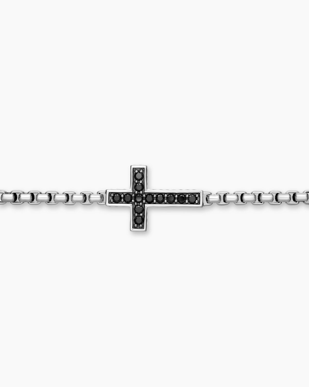 David Yurman Mens Cross Station Necklace in Sterling Silver, 3.4mm David Yurman Men’s