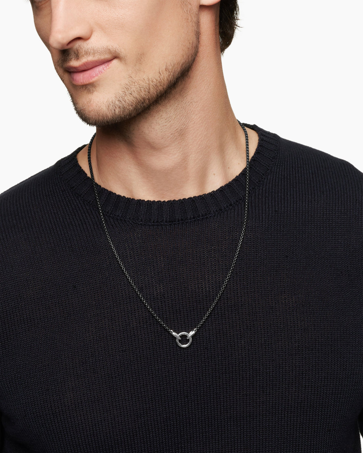 David Yurman Smooth Amulet Box Chain Necklace David Yurman Men’s