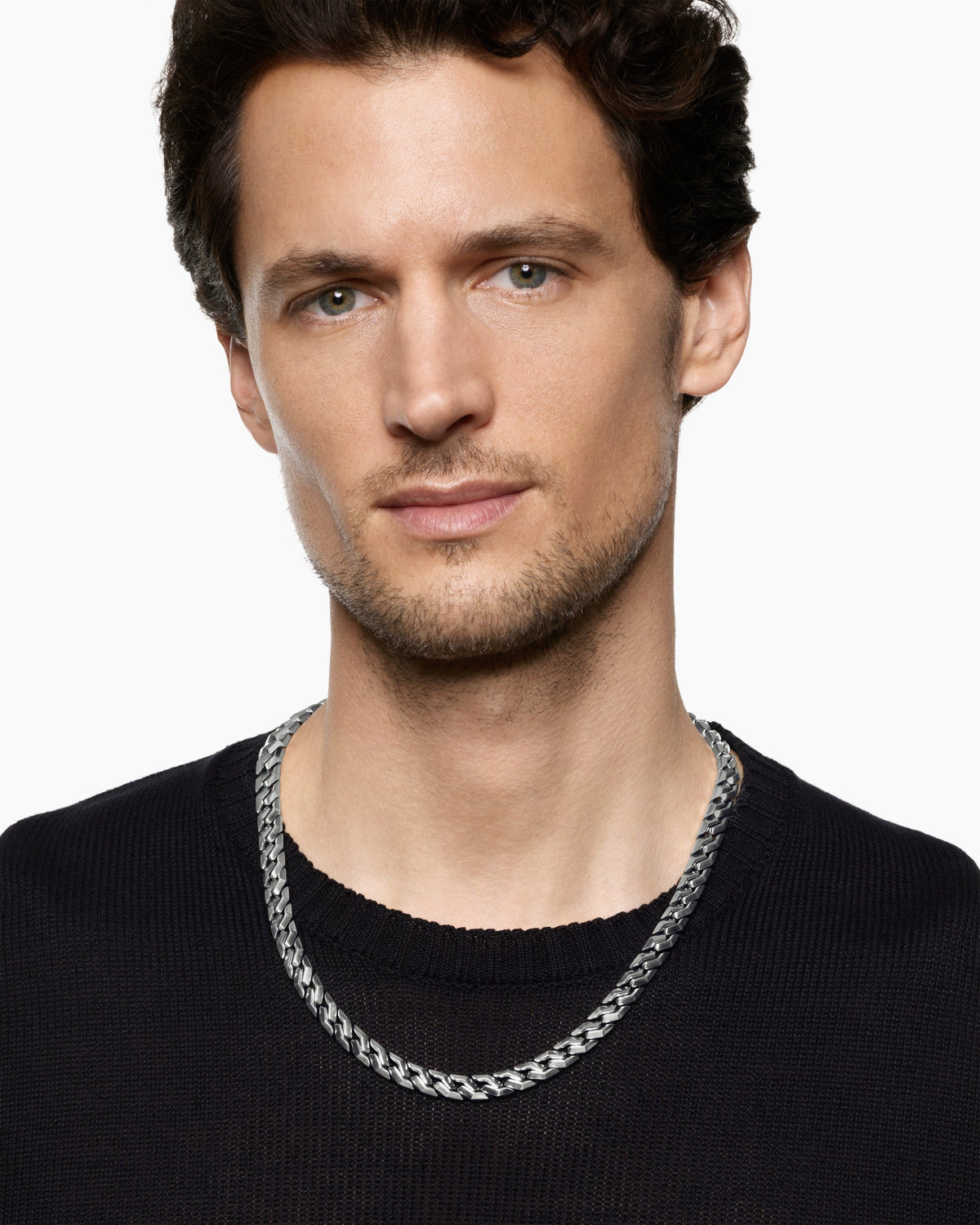 David Yurman Curb Chain Angular Link Necklace David Yurman Men’s