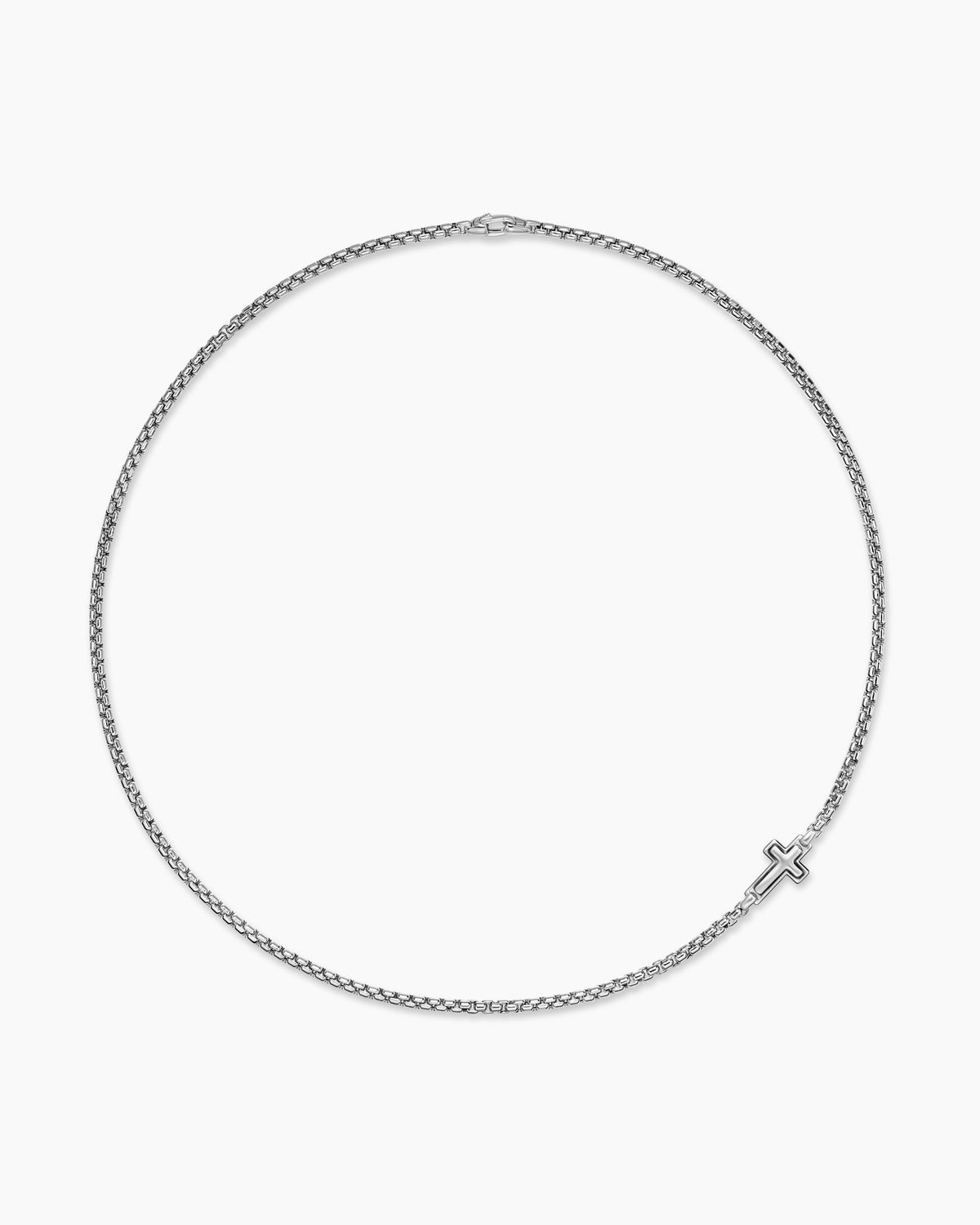 David Yurman Mens Cross Station Necklace in Sterling Silver, 3.6mm David Yurman Men’s
