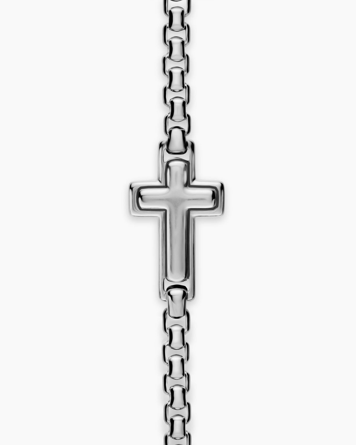 David Yurman Mens Cross Station Necklace in Sterling Silver, 3.6mm David Yurman Men’s