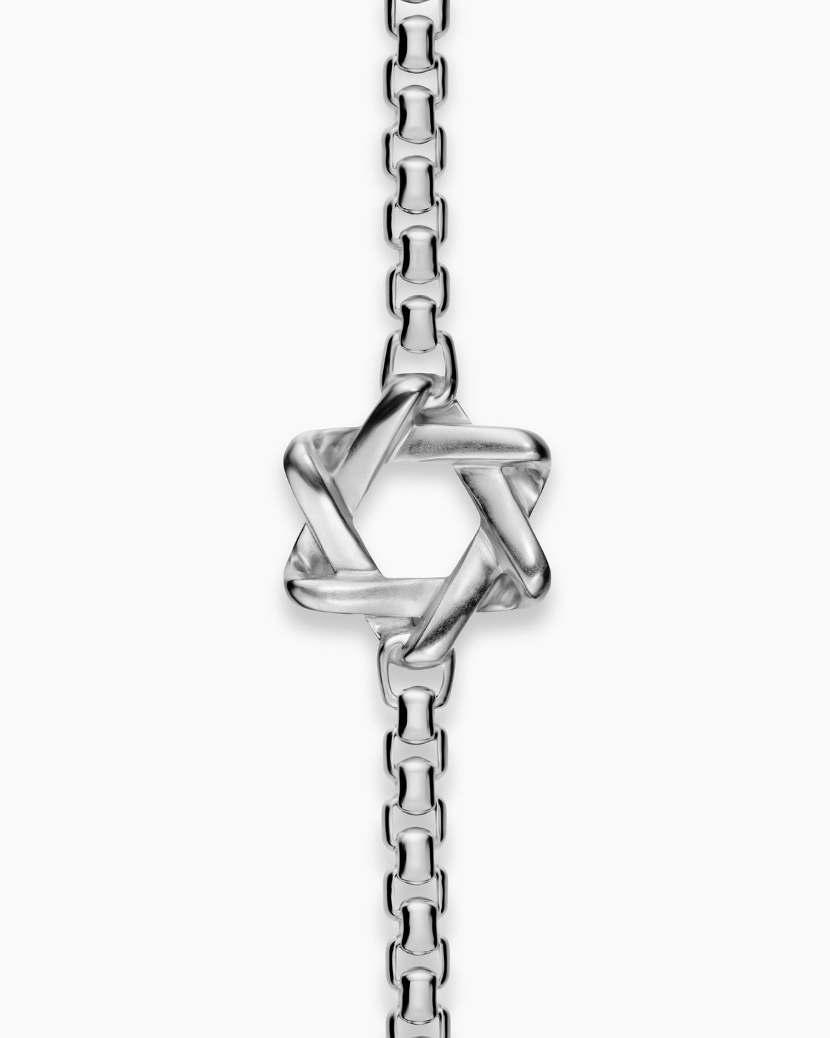 David Yurman Mens Star of David Station Necklace in Sterling Silver, 3.6mm David Yurman Men’s