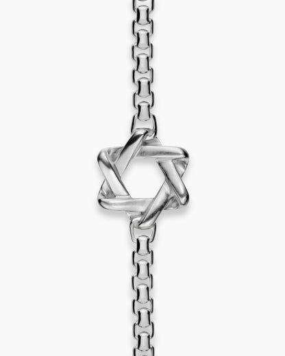 David Yurman Mens Star of David Station Necklace in Sterling Silver, 3.6mm David Yurman Men’s