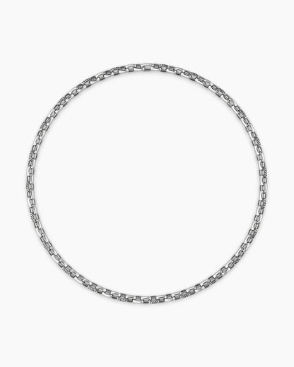 David Yurman Mens Chevron Oval Link Necklace in Sterling Silver, 7mm David Yurman Men’s