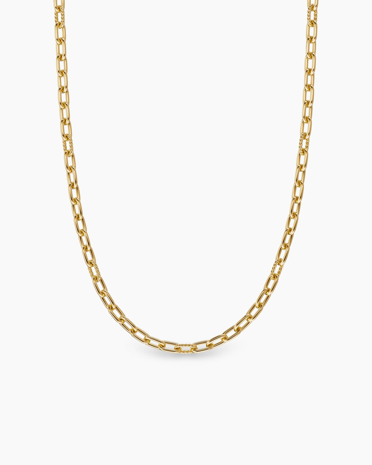 David Yurman Mens DY Madison Chain Necklace in 18K Yellow Gold, 6mm David Yurman Men’s