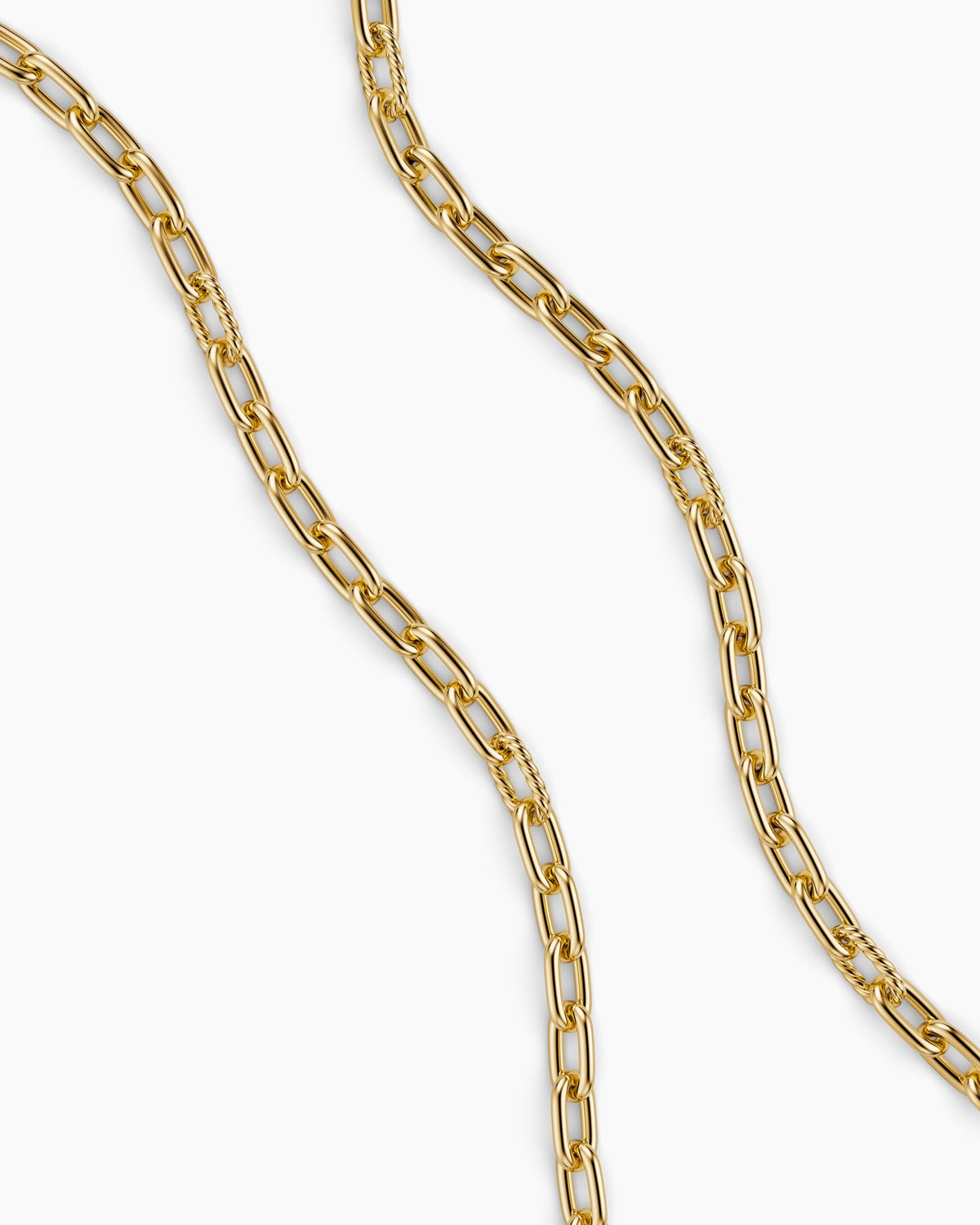 David Yurman Mens DY Madison Chain Necklace in 18K Yellow Gold, 6mm David Yurman Men’s