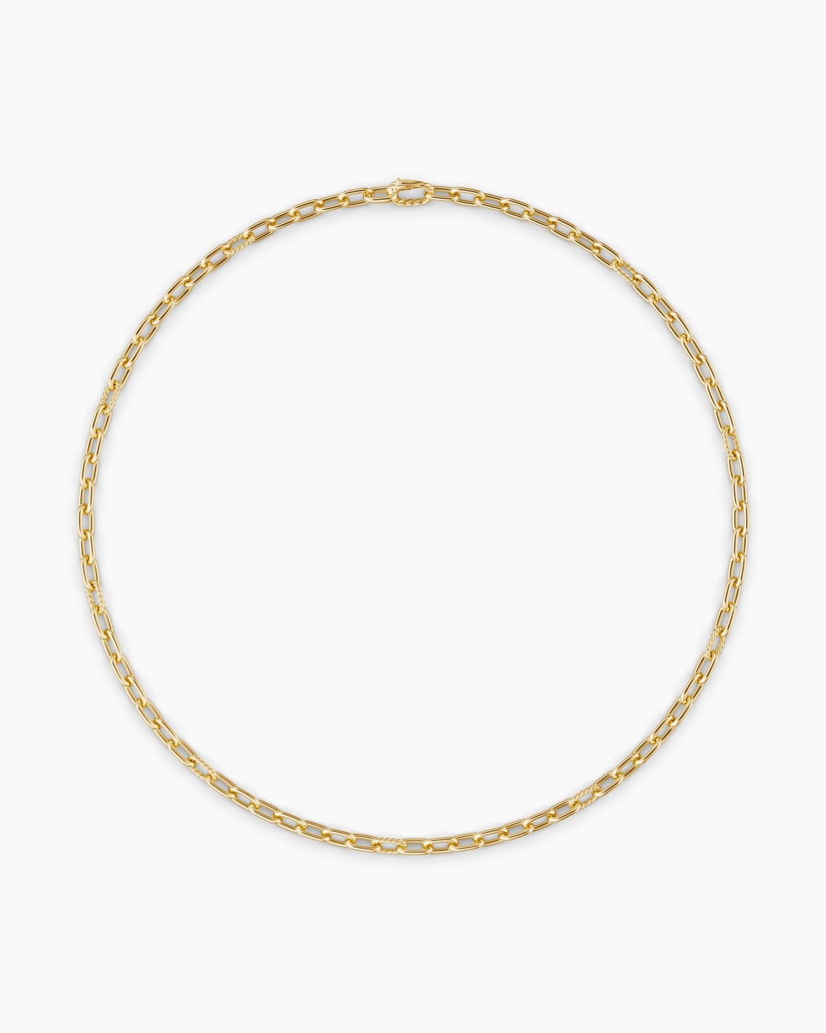 David Yurman Mens DY Madison Chain Necklace in 18K Yellow Gold, 6mm David Yurman Men’s