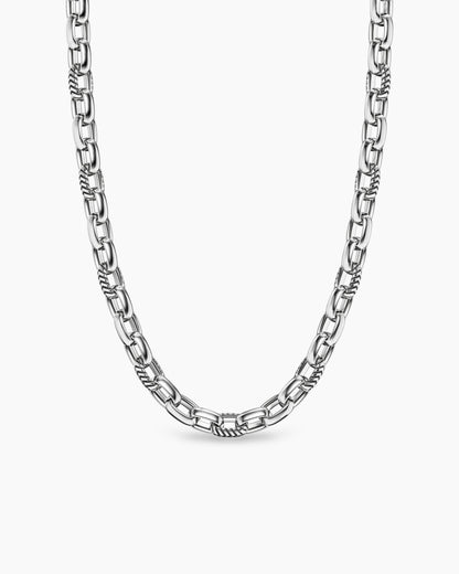 David Yurman Mens Chevron Oval Link Necklace in Sterling Silver, 10mm David Yurman Men’s