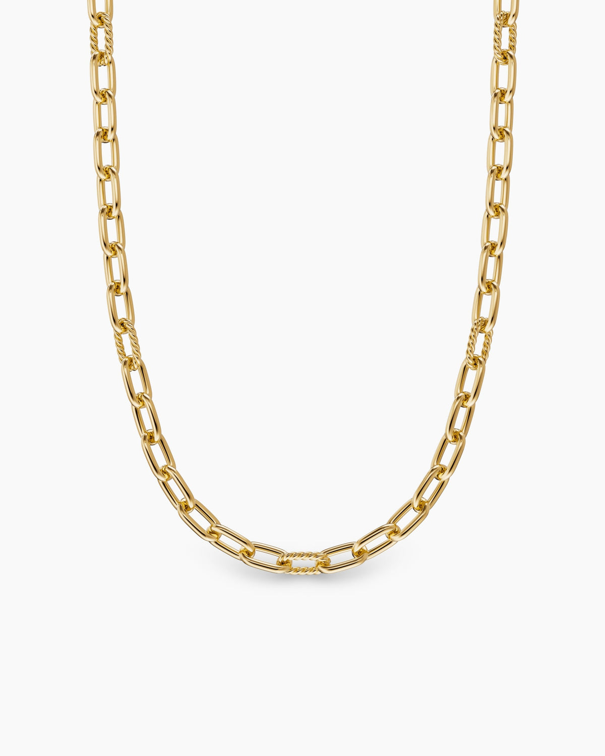 David Yurman Mens DY Madison Chain Necklace in 18K Yellow Gold, 8.5mm David Yurman Men’s