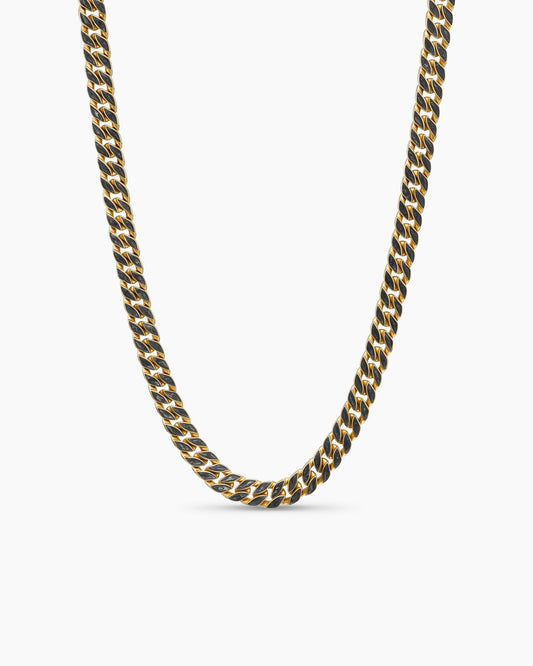 David Yurman Mens Curb Chain Necklace in 18K Yellow Gold, 8mm David Yurman Men’s