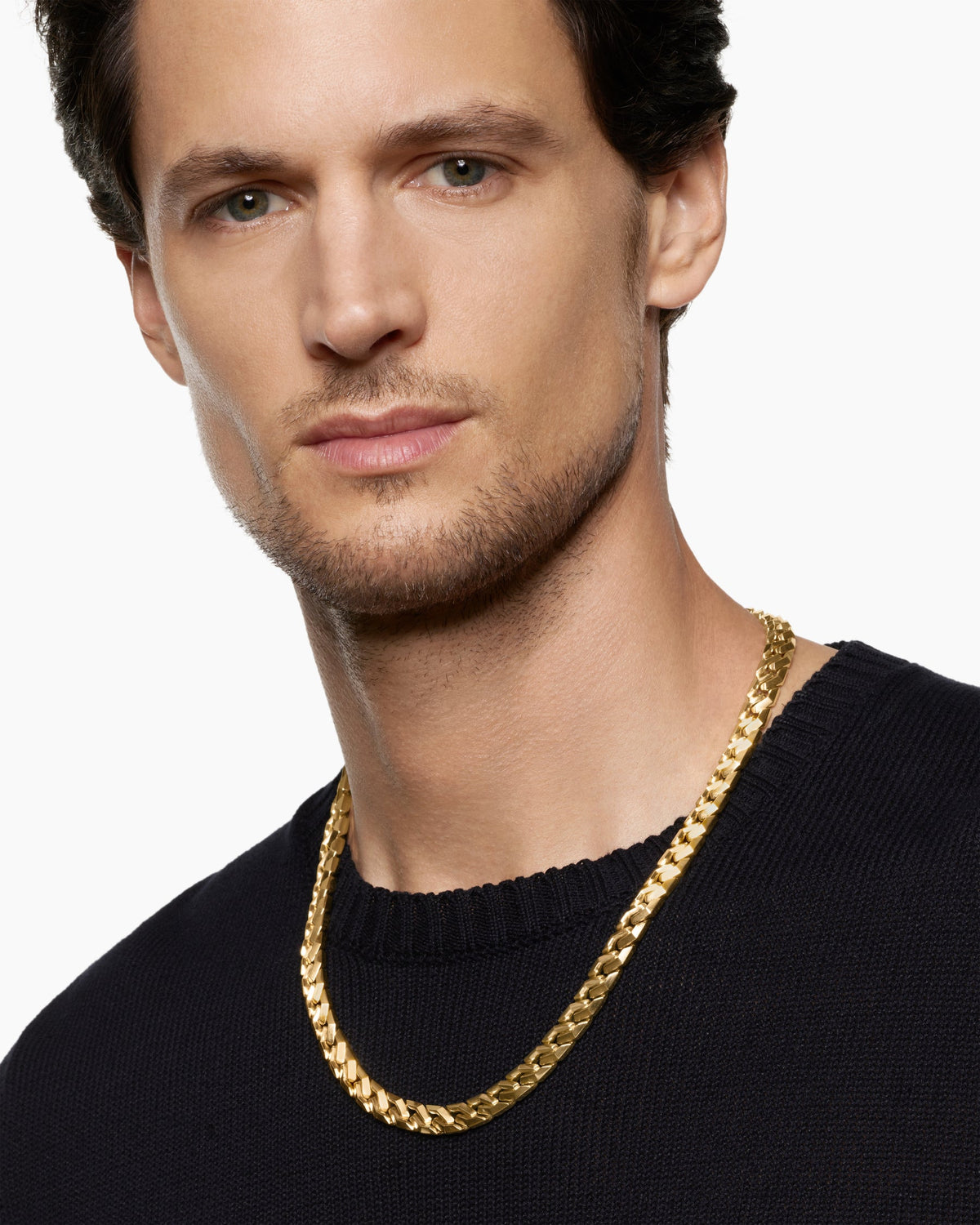 David Yurman Curb Chain Angular Link Necklace David Yurman Men’s