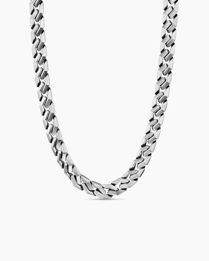 David Yurman Men's Curb Chain Angular Link Necklace in Sterling Silver, 11mm David Yurman Men’s