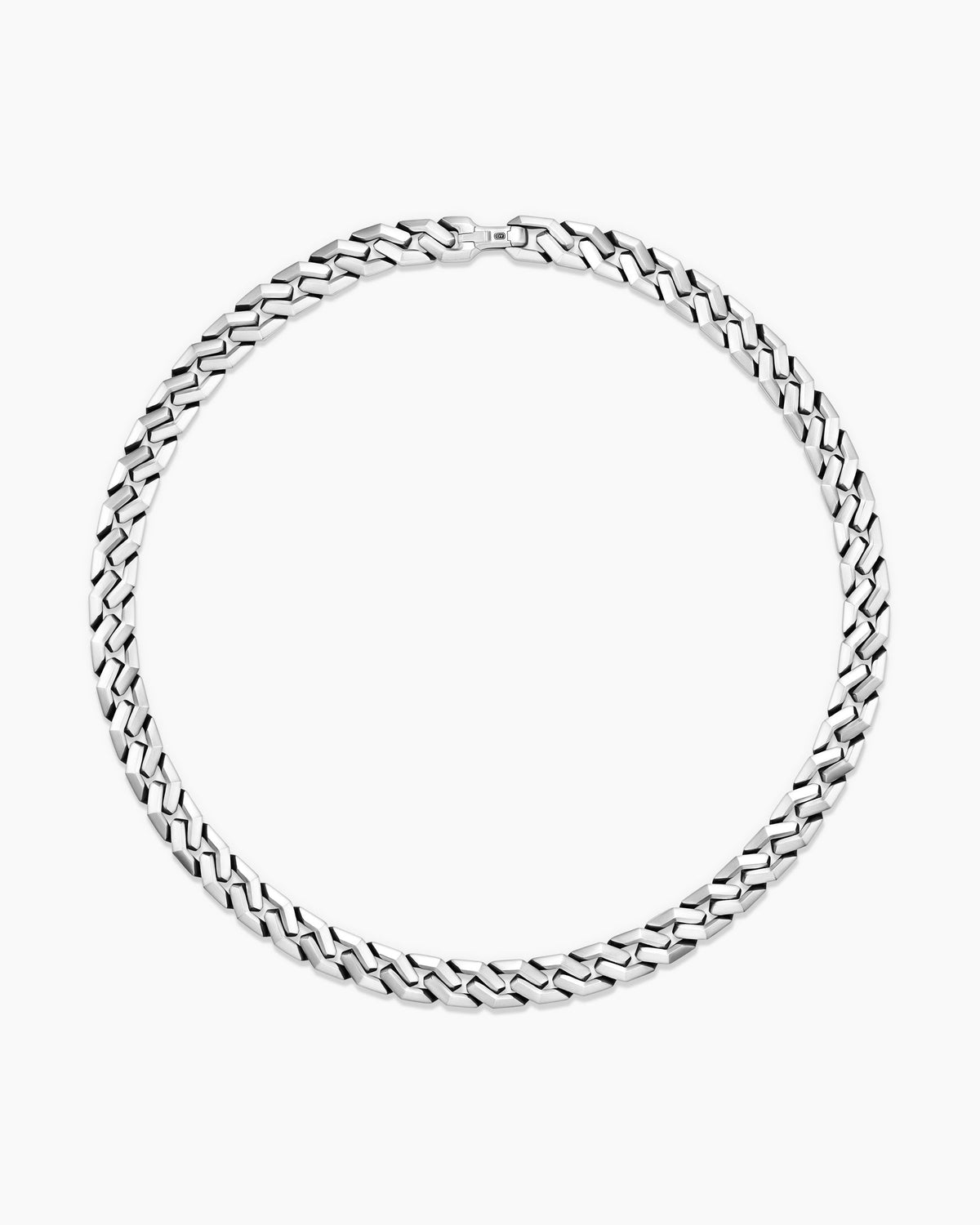 David Yurman Men's Curb Chain Angular Link Necklace in Sterling Silver, 11mm David Yurman Men’s