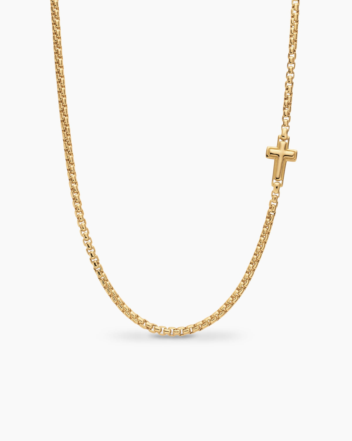 David Yurman Mens Cross Station Necklace in 18K Yellow Gold, 3.4mm David Yurman Men’s