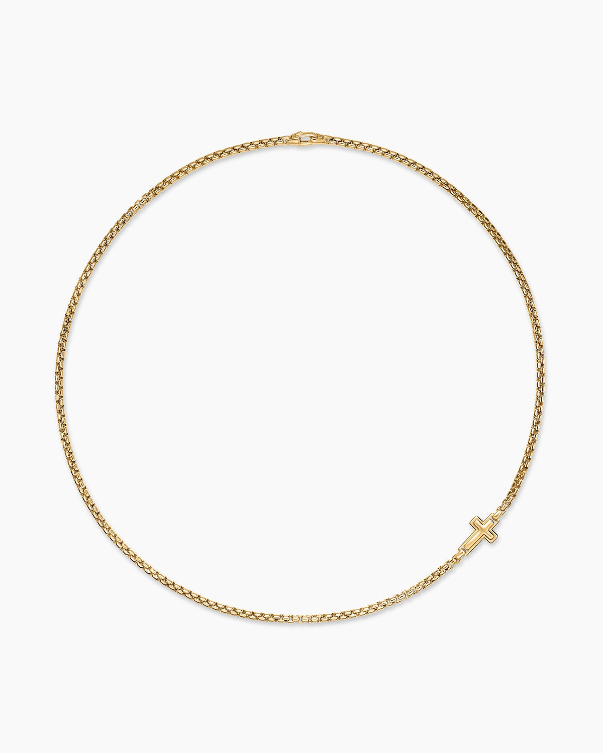 David Yurman Mens Cross Station Necklace in 18K Yellow Gold, 3.4mm David Yurman Men’s