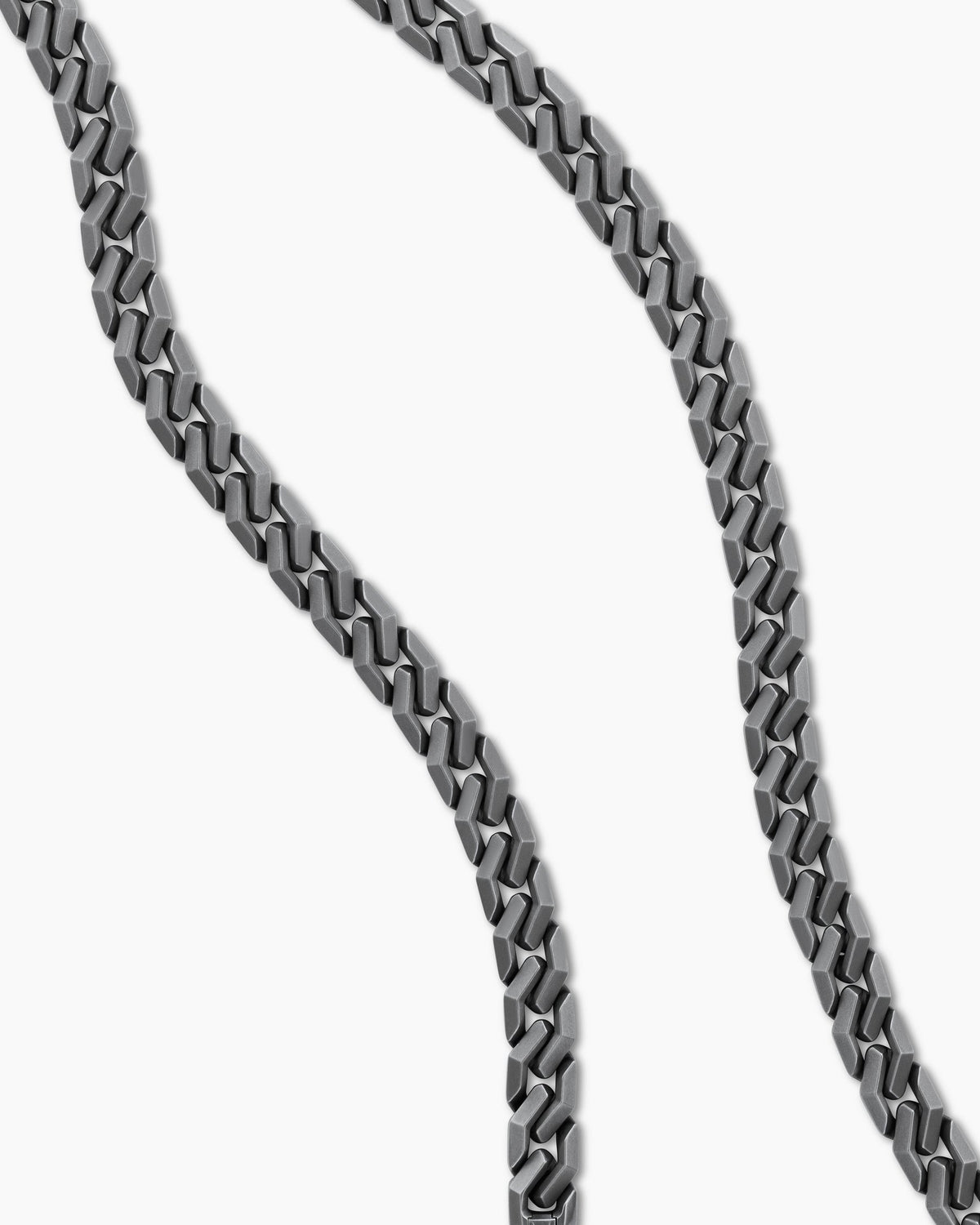David Yurman Men's Curb Chain Angular Link Necklace in Anthracite Titanium, 8.7mm David Yurman Men’s