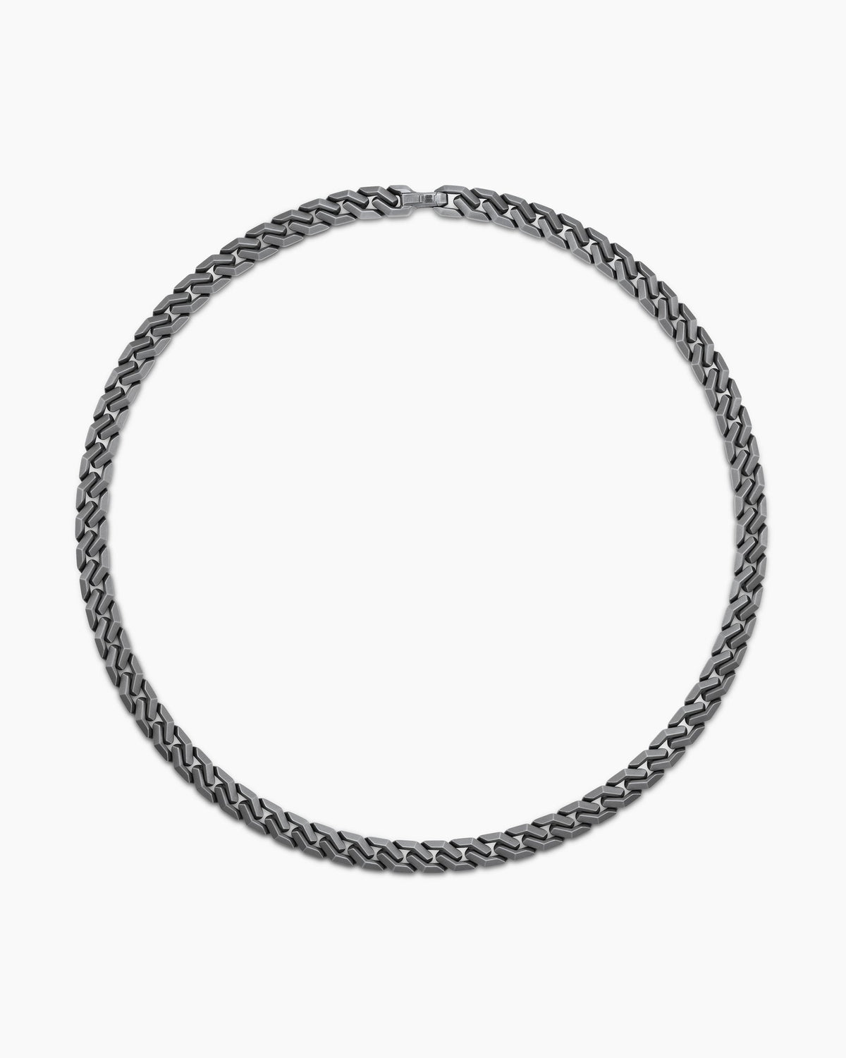 David Yurman Men's Curb Chain Angular Link Necklace in Anthracite Titanium, 8.7mm David Yurman Men’s