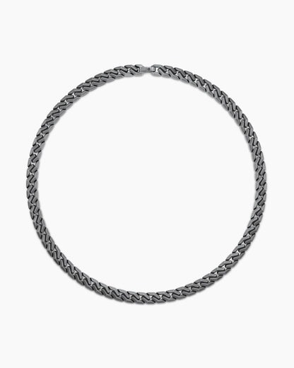 David Yurman Men's Curb Chain Angular Link Necklace in Anthracite Titanium, 8.7mm David Yurman Men’s