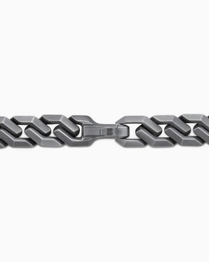 David Yurman Men's Curb Chain Angular Link Necklace in Anthracite Titanium, 8.7mm David Yurman Men’s