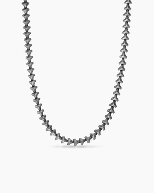 David Yurman Mens Armory Necklace in Anthracite Titanium with Sterling Silver, 9.5mm David Yurman Men’s